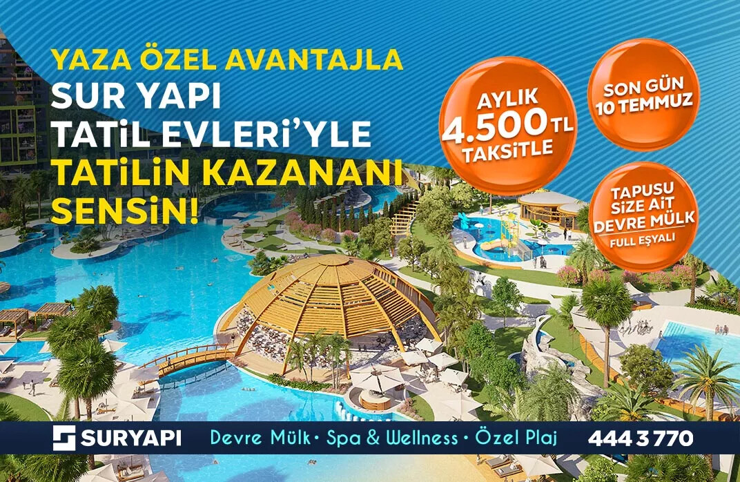 SUR Yapı tatil evleri ile tatilin kazananı sensin