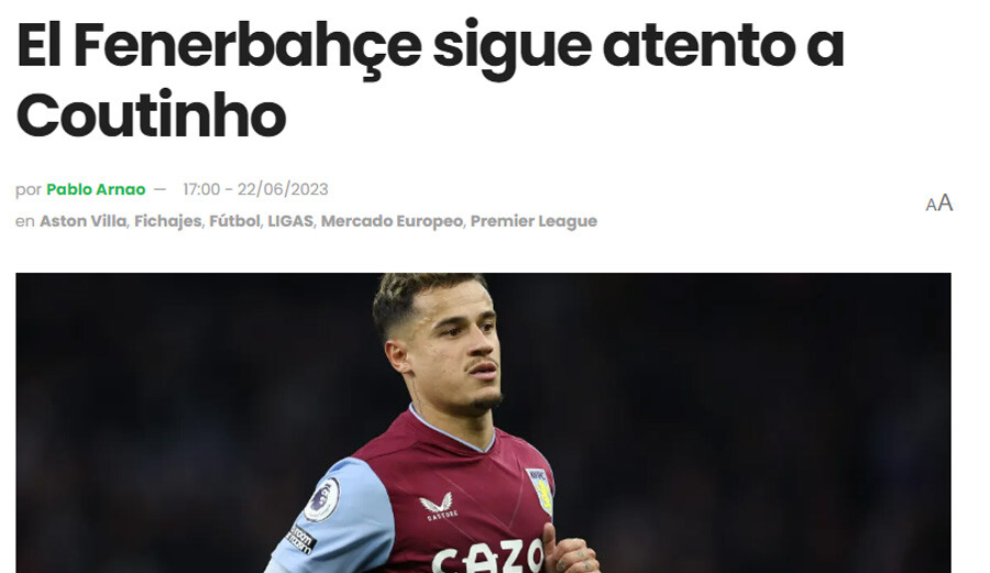 Philippe Coutinho Fenerbahçe'nin transfer listesinde! Edin Dzeko'dan sonra bir yıldız daha Philippe Coutinho Fenerbahçe'nin transfer listesinde! Edin Dzeko'dan sonra bir yıldız daha
