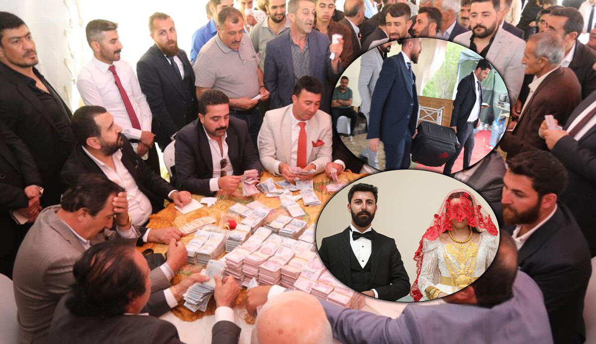 Son yılların en çok takı takılan düğünü: Gelin ve damada takılanları 19 kişi ancak sayabildi, bavulla taşıdılar