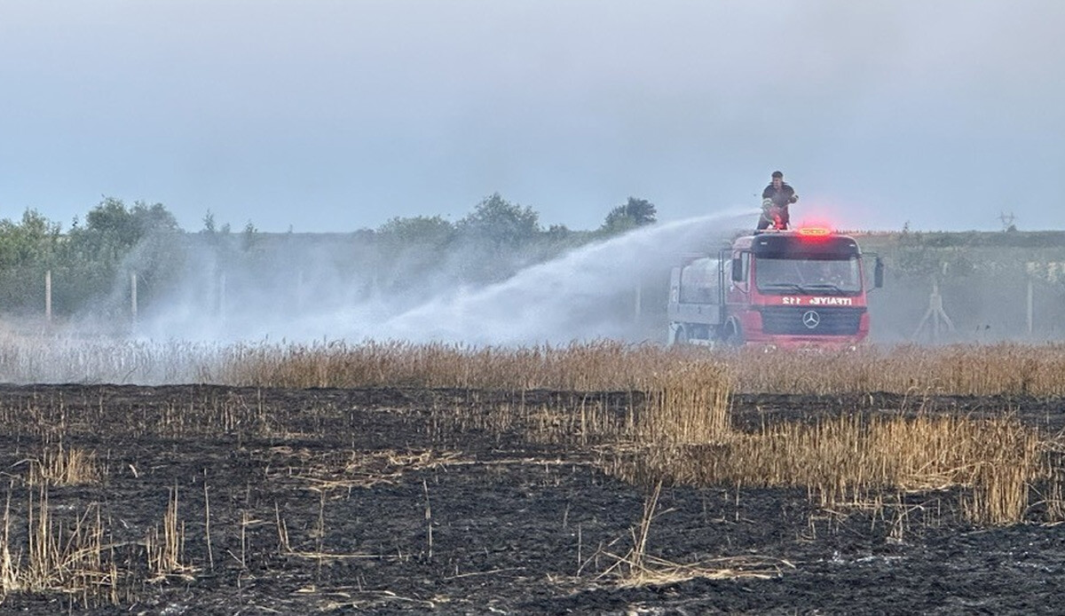 Kırklareli’nde yangın çıktı! 20 dönüm buğday küle döndü
