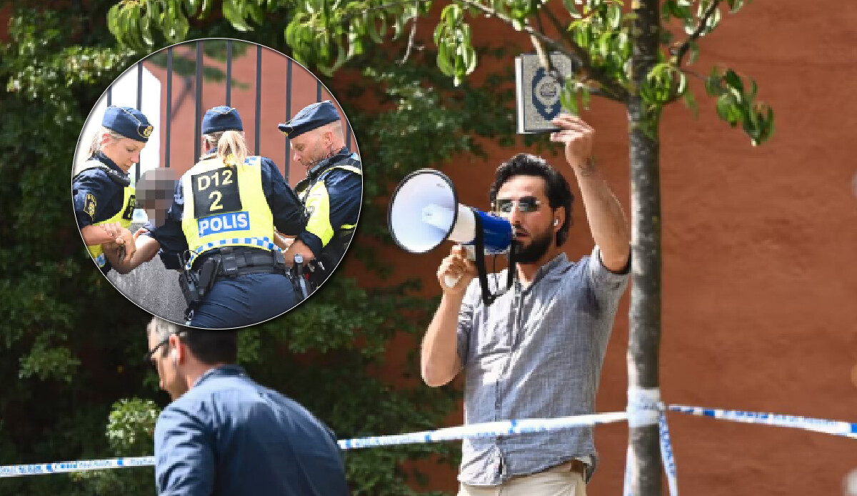 İsveç'te bayram günü provokasyon! Polis eşliğinde Kur'an-ı Kerim yakıldı İsveç'te bayram günü provokasyon! Polis eşliğinde Kur'an-ı Kerim yakıldı