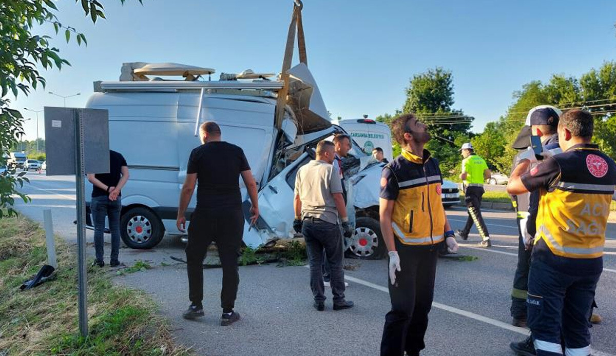 Samsun'da canlı yayın aracı kaza yaptı! 2 ölü, 1 yaralı