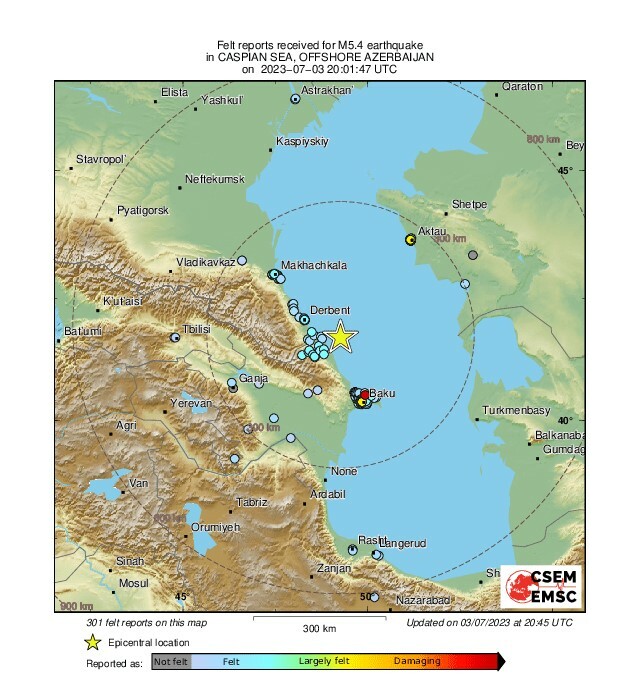 Azerbaycan'da korkutan deprem Azerbaycan'da korkutan deprem