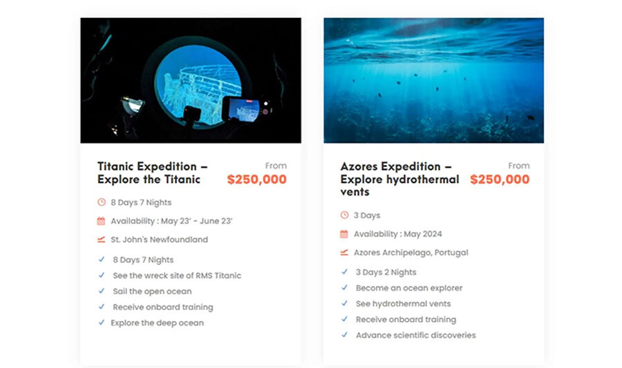 Denizaltı faciasının ardından Titan'ın şirketi yeniden bilet satışlarına başladı