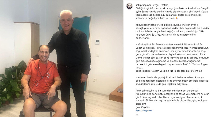 Günlerdir yaşam mücadelesi veriyordu… Oyuncu Şekip Taşpınar, sağlık durumunu paylaştı