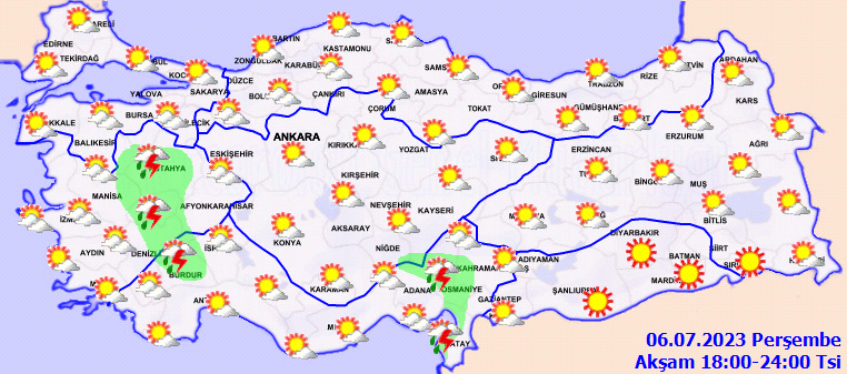 Sıcaklıklar düşüyor… Meteoroloji’den birçok ile sağanak uyarısı! (6 Temmuz hava durumu raporu) Sıcaklıklar düşüyor… Meteoroloji’den birçok ile sağanak uyarısı! (6 Temmuz hava durumu raporu)