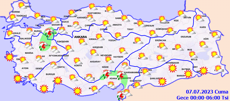 Sıcaklıklar düşüyor… Meteoroloji’den birçok ile sağanak uyarısı! (6 Temmuz hava durumu raporu) Sıcaklıklar düşüyor… Meteoroloji’den birçok ile sağanak uyarısı! (6 Temmuz hava durumu raporu)