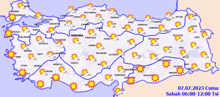 Sıcaklıklar düşecek mi? Meteoroloji’den 3 bölgeye sağanak uyarısı! (7 Temmuz hava durumu) Sıcaklıklar düşecek mi? Meteoroloji’den 3 bölgeye sağanak uyarısı! (7 Temmuz hava durumu)