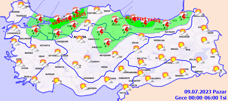 Hafta sonu plan yapacaklar dikkat! Meteoroloji’den 12 ile ‘sarı’ ve ‘turuncu’ kodlu uyarı (8 Temmuz hava durumu)