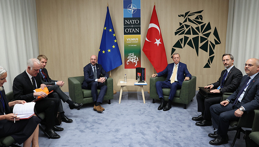 Erdoğan, AB Birliği Konseyi Başkanı ile görüştü