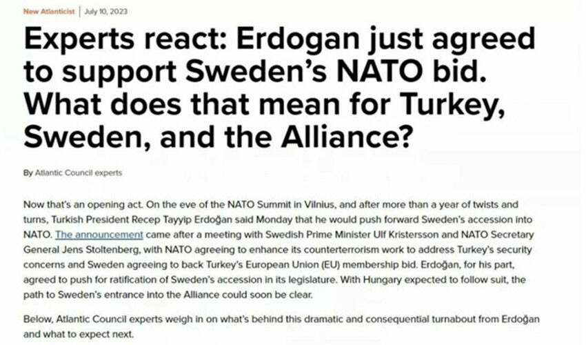 Türkiye'nin NATO diplomasisini ABD basını böyle gördü: Tek vuruşta zafer Türkiye'nin NATO diplomasisini ABD basını böyle gördü: Tek vuruşta zafer