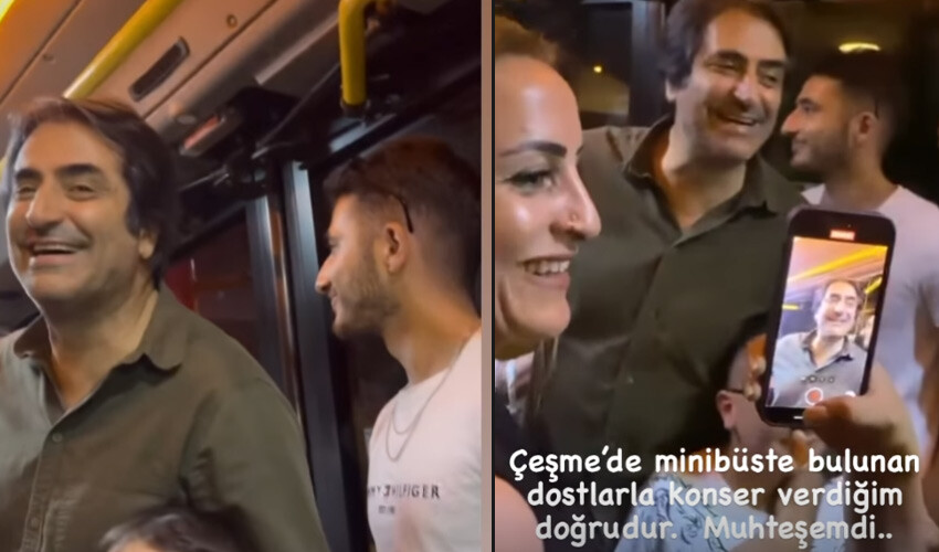 Mahsun Kırmızıgül minibüste konser verdi, videosu sosyal medyayı salladı