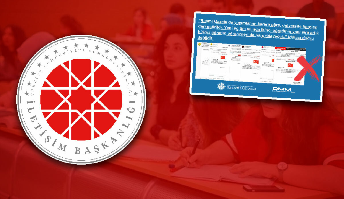 İletişim Başkanlığı&#039;ndan açıklama geldi: Üniversite harçları geri geldi iddiası yalanlandı