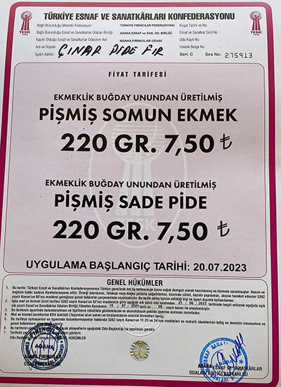 Ekmek fiyatı bir ilde daha zamlandı: Akaryakıt sonrası Adana'da ekmek yüzde 50 zamlandı Ekmek fiyatı bir ilde daha zamlandı: Akaryakıt sonrası Adana'da ekmek yüzde 50 zamlandı