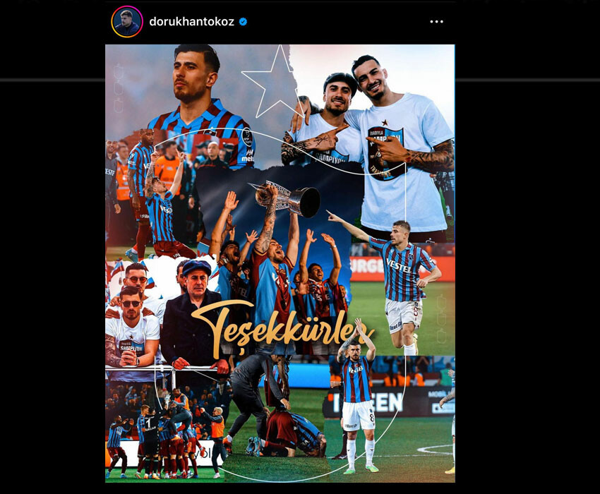 Trabzonspor'dan ayrılan Dorukhan Toköz'ün vedasında dikkat çeken detay! Taraftarları şaşırttı Trabzonspor'dan ayrılan Dorukhan Toköz'ün vedasında dikkat çeken detay! Taraftarları şaşırttı