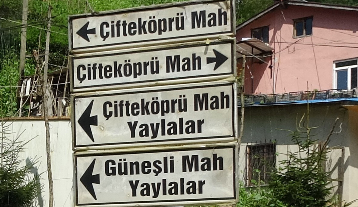 Kafa karıştıran tabela: Gören nereye gideceğini şaşırıyor