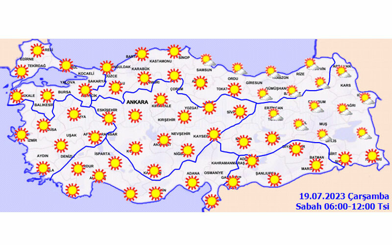 Sıcak hava dalgası yurda giriş yaptı… Meteoroloji uyardı: Önümüzdeki 6 güne dikkat! (19 Temmuz hava durumu)