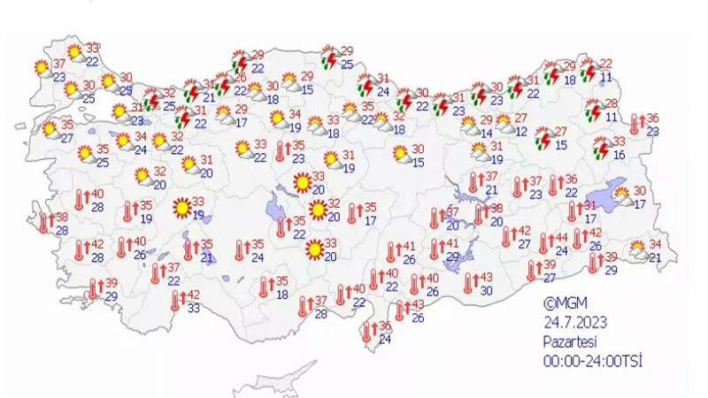 Kavurucu sıcaklar geri geliyor! Sıcaklıklar 40 dereceyi aştı, uyarılar peş peşe geldi (5 günlük hava durumu)