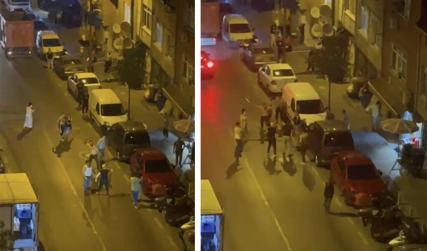 Yol ortasındaki döner bıçaklı kavgaya yanlışlıkla karıştı, hayatının şokunu yaşadı