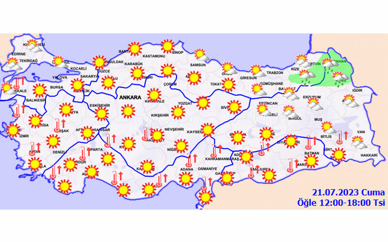 Kavrulacağız… Meteoroloji uyardı: Sıcaklıklar 40 dereceyi geçecek! (21 Temmuz hava durumu)