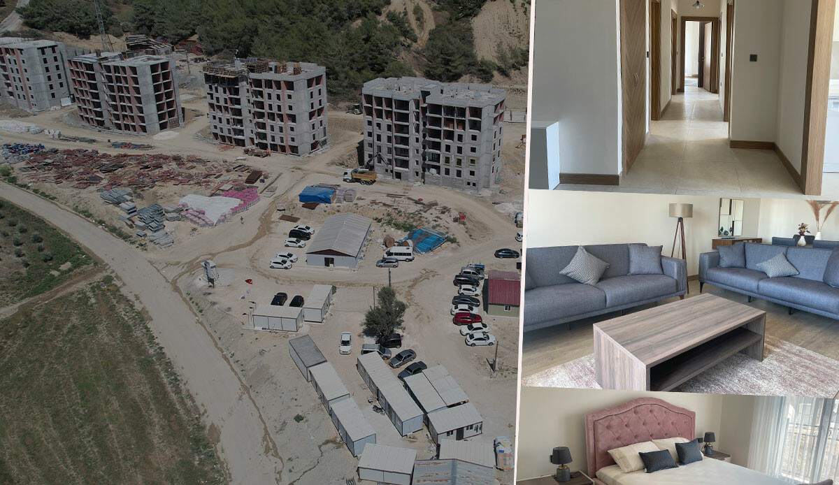 Teslimat için tarih verildi: Afet konutları hızla yükseliyor! İşte örnek daireden ilk görüntüler…