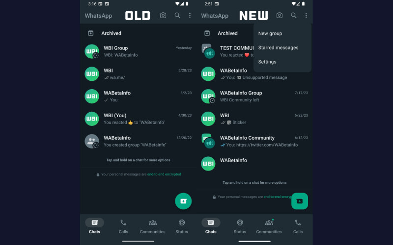 Android WhatsApp tasarımı baştan sona değişiyor! İşte yeni görünüm Android WhatsApp tasarımı baştan sona değişiyor! İşte yeni görünüm