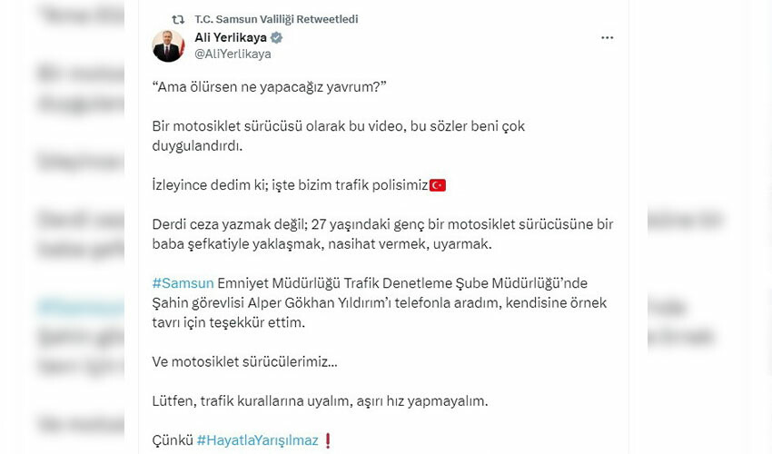 Yerlikaya, sosyal medyanın gündemindeki polis memurunu aradı: İşte bizim trafik polisimiz Yerlikaya, sosyal medyanın gündemindeki polis memurunu aradı: İşte bizim trafik polisimiz