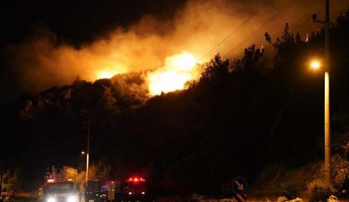 Muğla’da yangın ormana sıçradı: 15 arazöz, 6 su tankeri ile müdahale ediliyor 