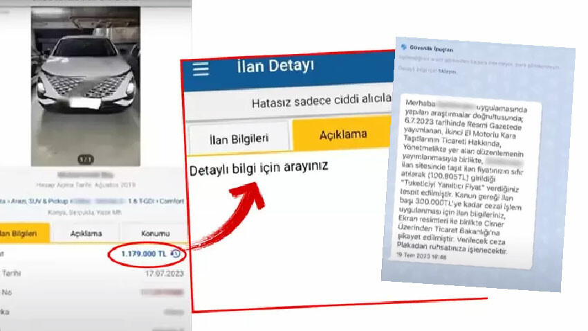 2. el araba denetimine yazılım desteği: Yazışma ortaya çıktı fırsatçı ilanlara karşı harekete geçildi İLAN SİTELERİ MESAJ YOLLAMAYA BAŞLADI