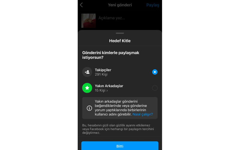 Instagram'dan yeni özellik: Yakın Arkadaşlar özelliği gönderiler için ayarlanacak!