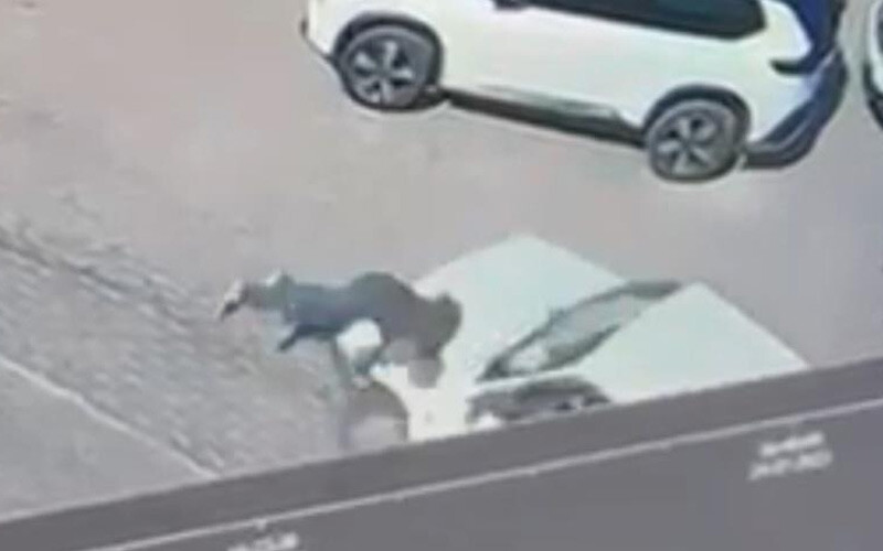 Kontrolden çıkan araç karşıya geçmek için bekleyen yayayı ezdi