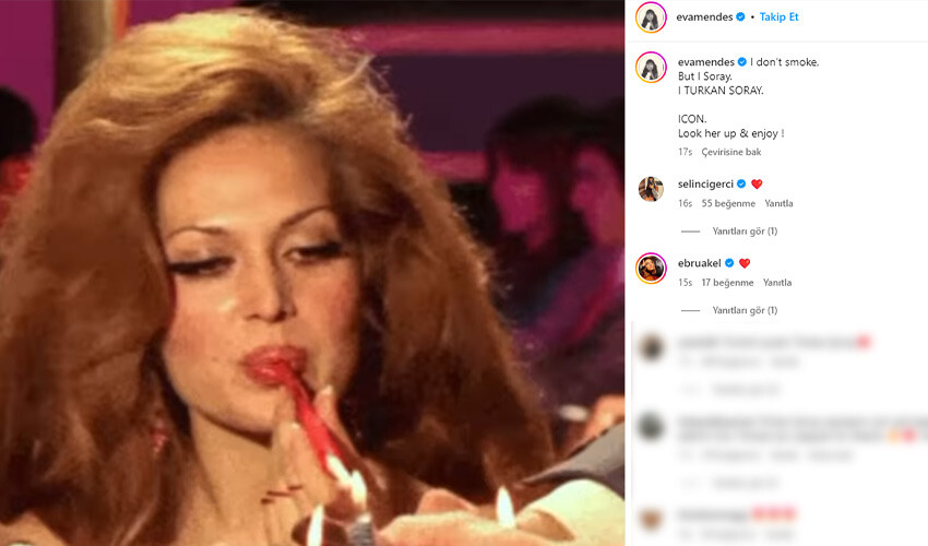 Eva Mendes'ten Türkan Şoray paylaşımı...