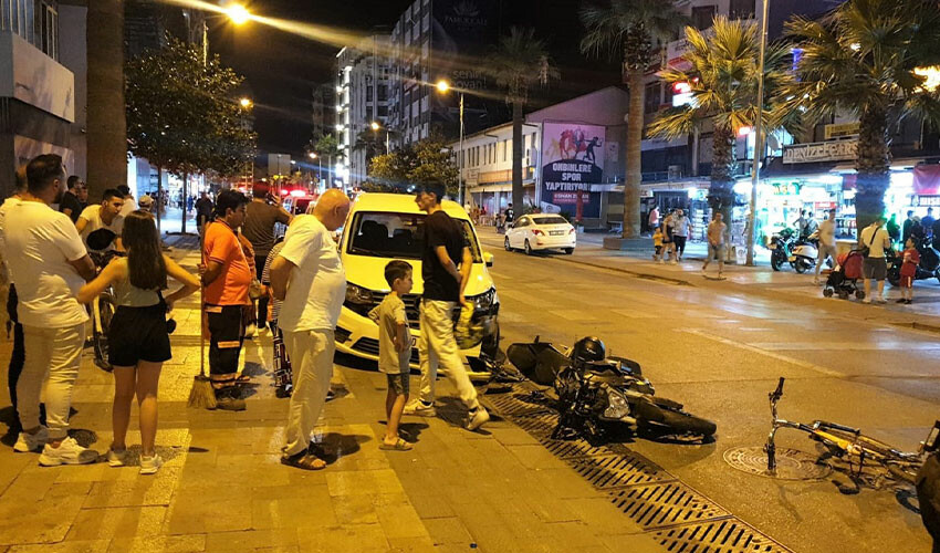 Bisikletliye çarpmamak için canından oluyordu Bisikletliye çarpmamak için canından oluyordu