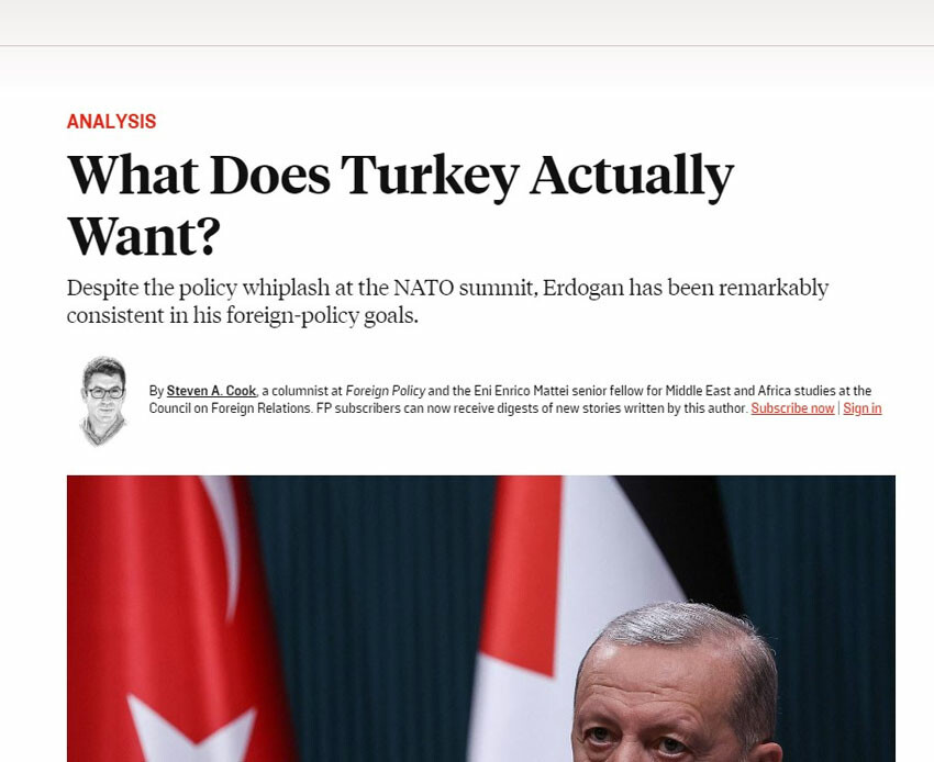 Foreign Policy: Erdoğan döneminde Türkiye'nin hedefi stratejik bağımsızlık Foreign Policy: Erdoğan döneminde Türkiye'nin hedefi stratejik bağımsızlık