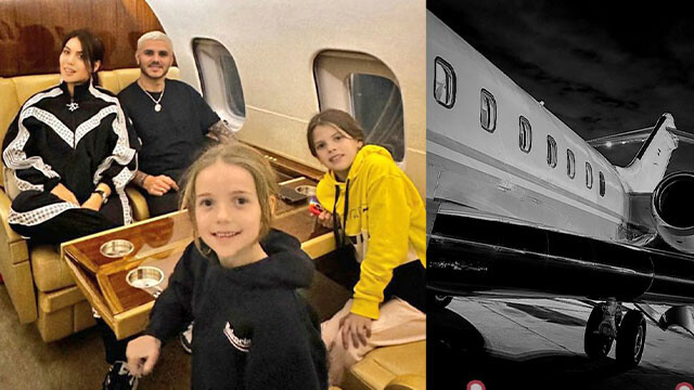 Icardi ve ailesi İstanbul'a doğru yola çıktı! İşte özel uçaktan ilk görüntüler Icardi ve ailesi İstanbul'a doğru yola çıktı! İşte özel uçaktan ilk görüntüler