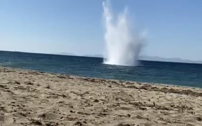 Bozcaada'da tespit edildi! 2. Dünya Savaşı'ndan kalma mayın imha edildi