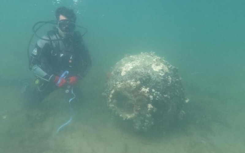 Bozcaada'da tespit edildi! 2. Dünya Savaşı'ndan kalma mayın imha edildi