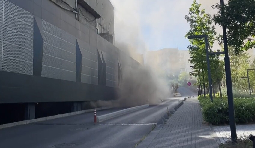 Son dakika: Sarıyer'de iş merkezinde yangın paniği
