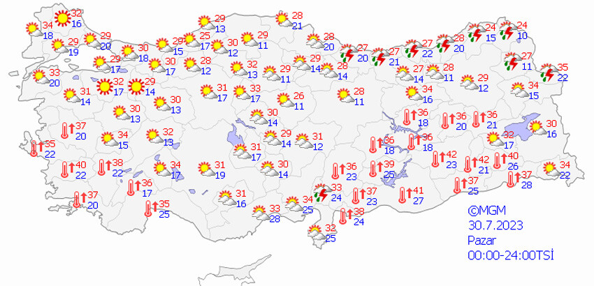Meteoroloji il il uyardı: Sağanak ve fırtına geliyor (30 Temmuz 2023 hava durumu)