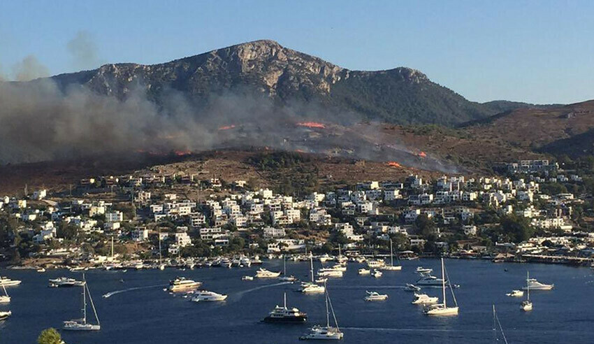Bodrum Türkbükü'ndeki yangın kontrol altına alındı