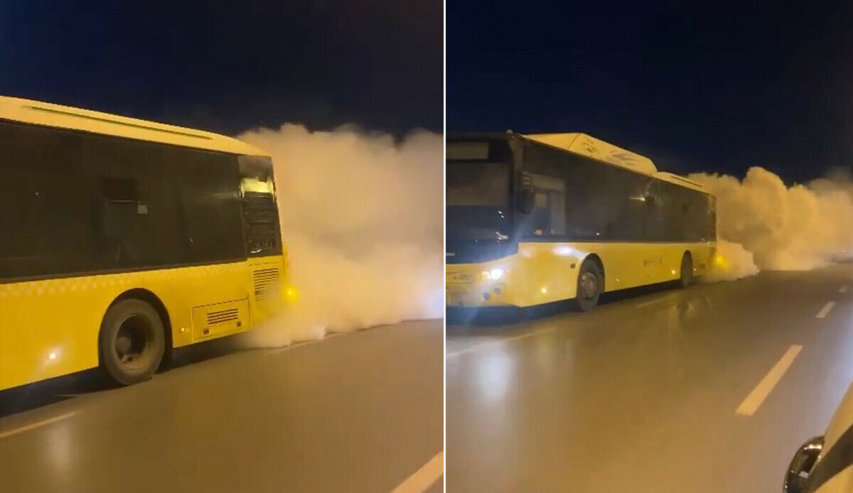 İETT otobüsünü görenler gözlerine inanamadı, arkasından çıkan dumanlarla yoluna devam etti İETT otobüsünü görenler gözlerine inanamadı, arkasından çıkan dumanlarla yoluna devam etti