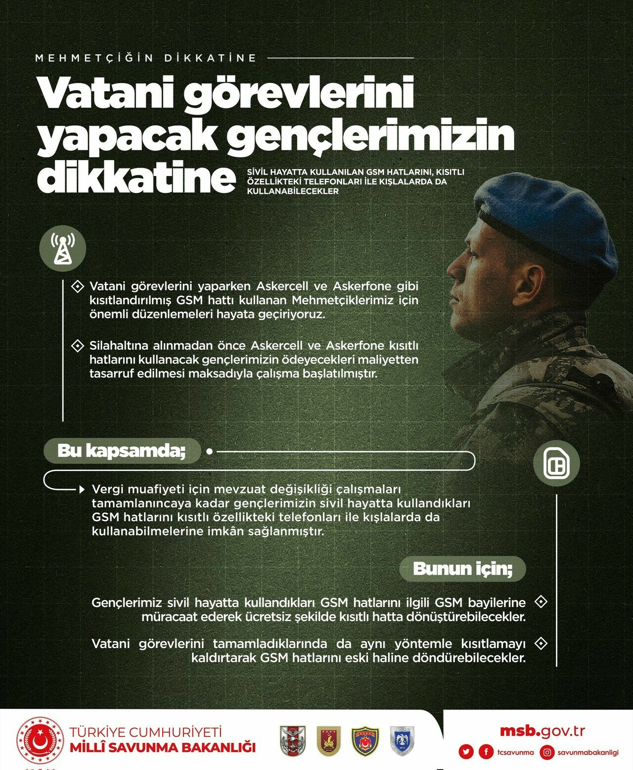 Askerlikte yeni dönem: Artık sivil hatlara izin var