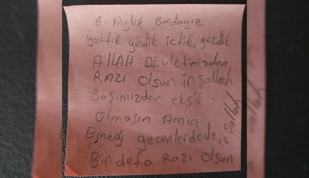 Depremzededen duygulandıran teşekkür notu Depremzededen duygulandıran teşekkür notu