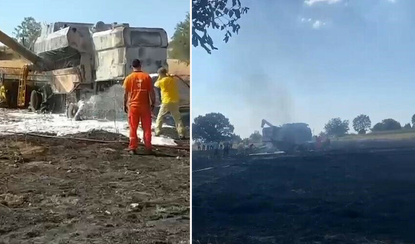 100 dönümlük buğday tarlası küle döndü