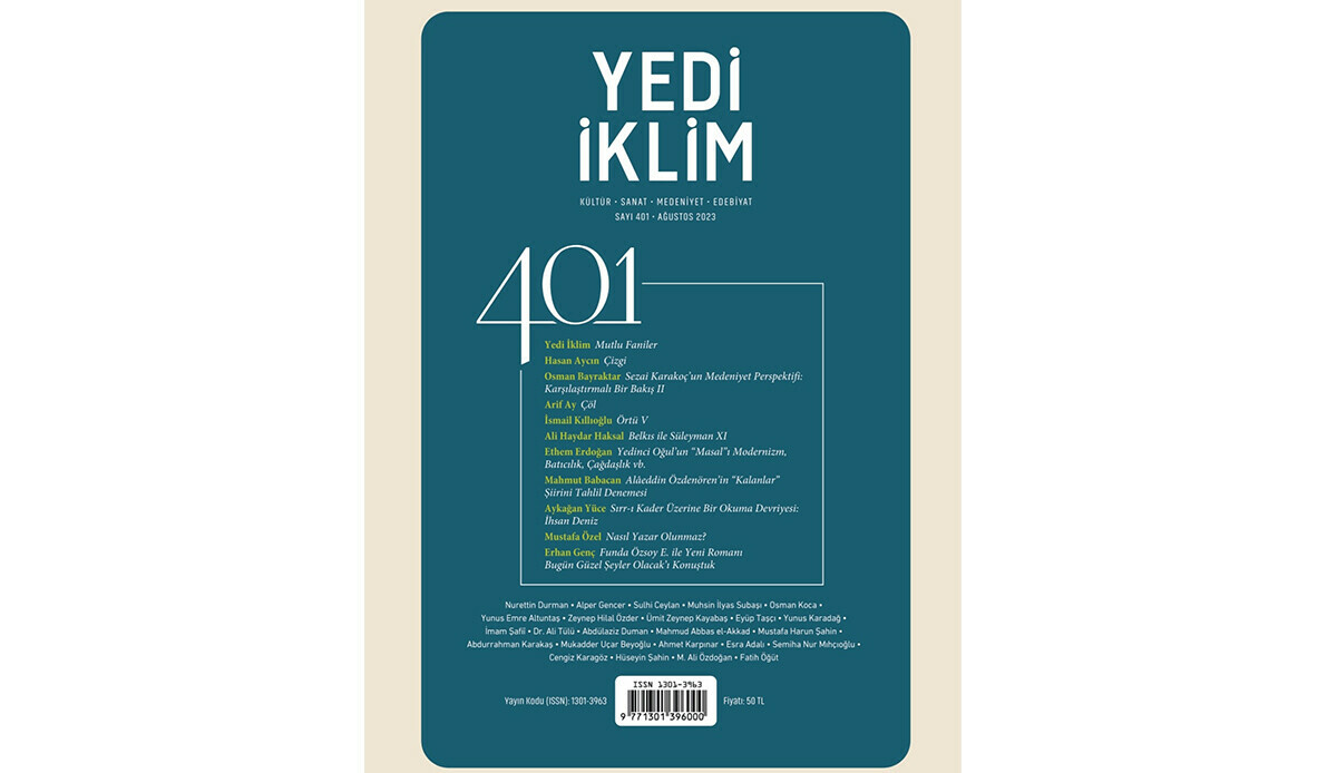Yedi İklim&#039;de 401&#039;inci sayı