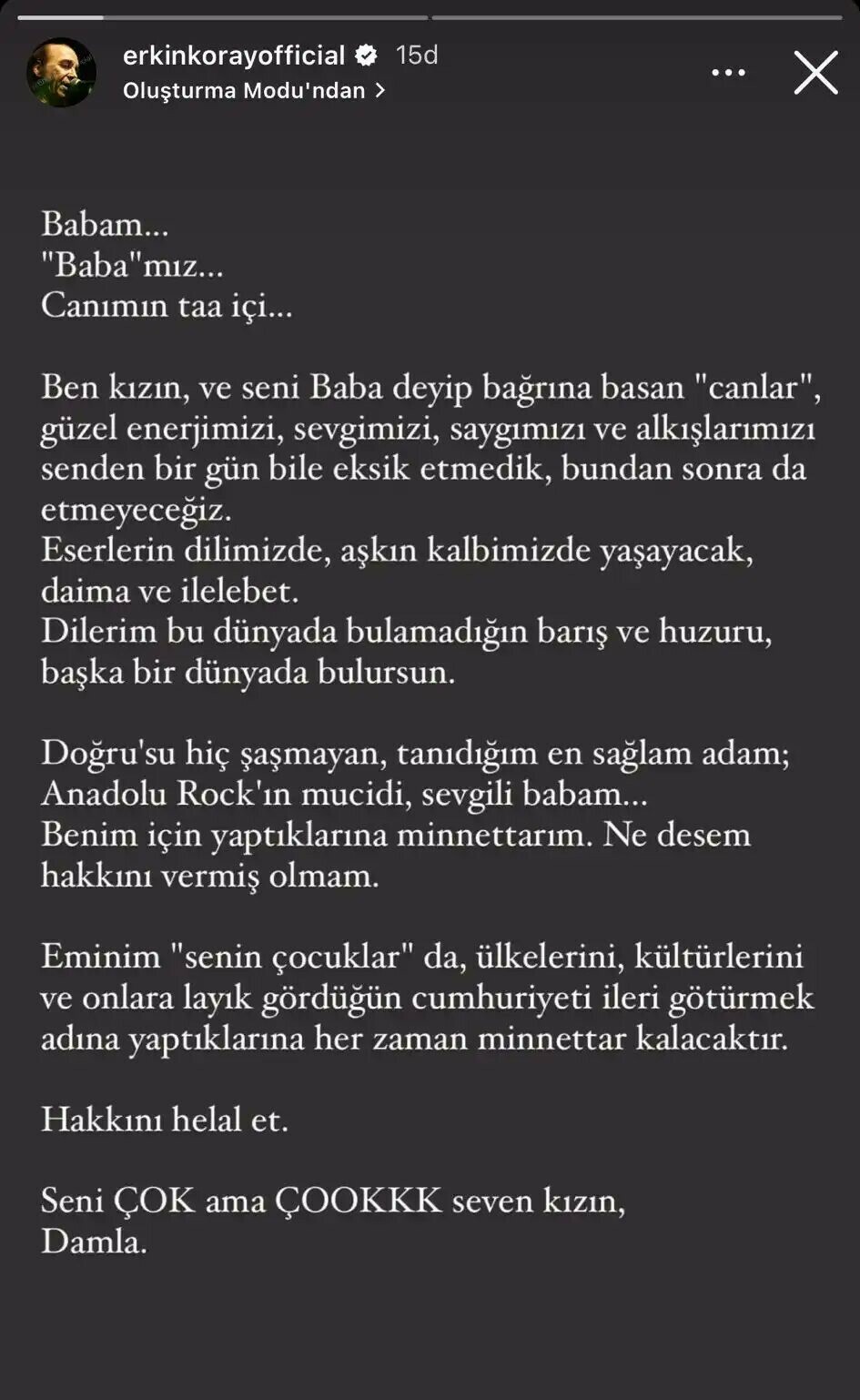 Son Dakika...  Türk rock müziğinin efsane ismi Erkin Koray vefat etti Son Dakika...  Türk rock müziğinin efsane ismi Erkin Koray vefat etti