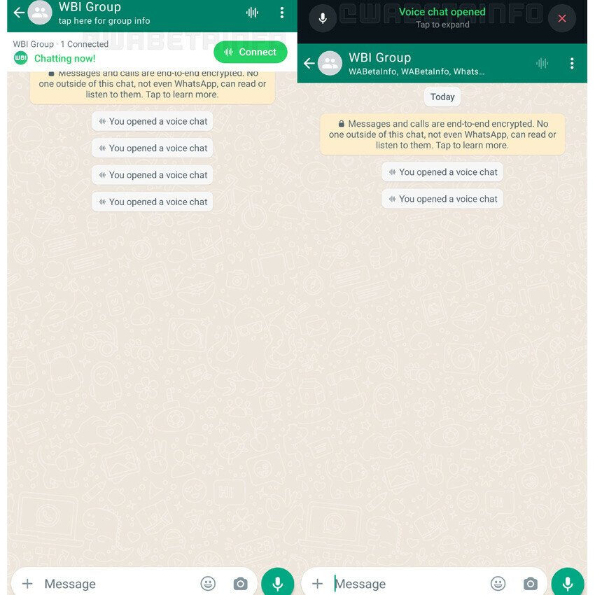 whatsapp sesli sohbet özelliği