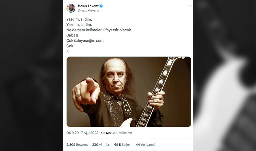 Türk Rock dünyasından bir yıldız daha kaydı: Ünlü isimlerden Erkin Koray paylaşımları geldi