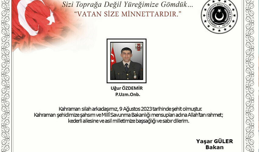 Pençe-Kilit'ten bir acı haber daha: Şehit ateşi Gaziantep'e düştü