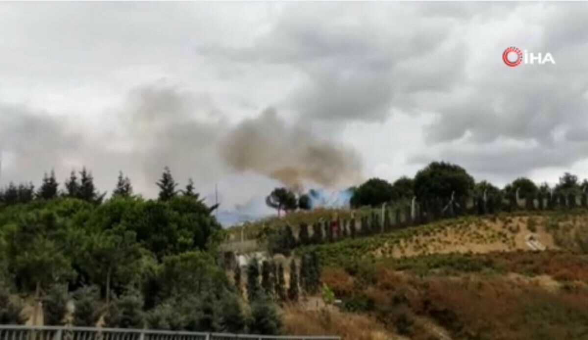 Esenler Topkule'de askeri kışlada korkutan yangın